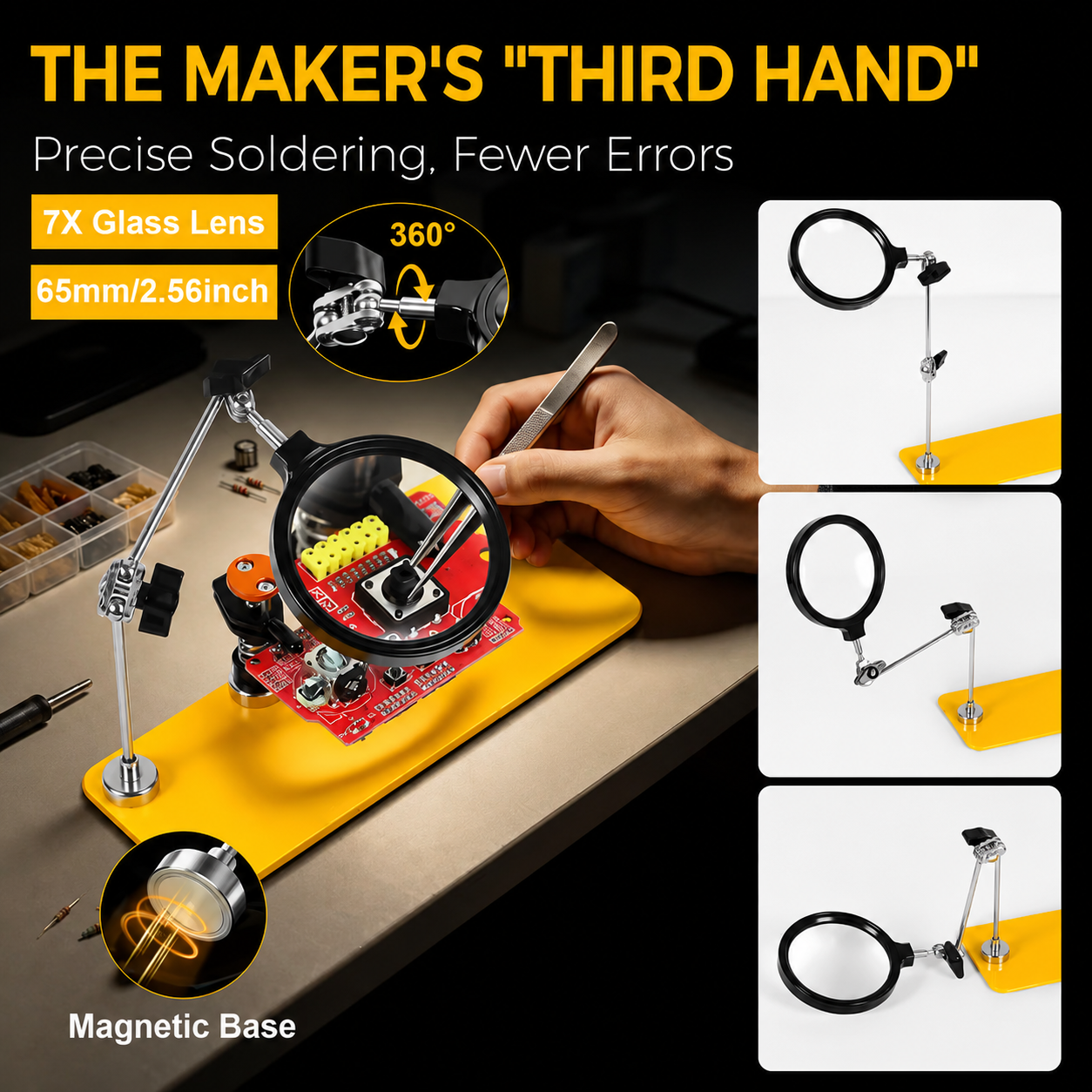 Magnifying Magnetic Third Hand