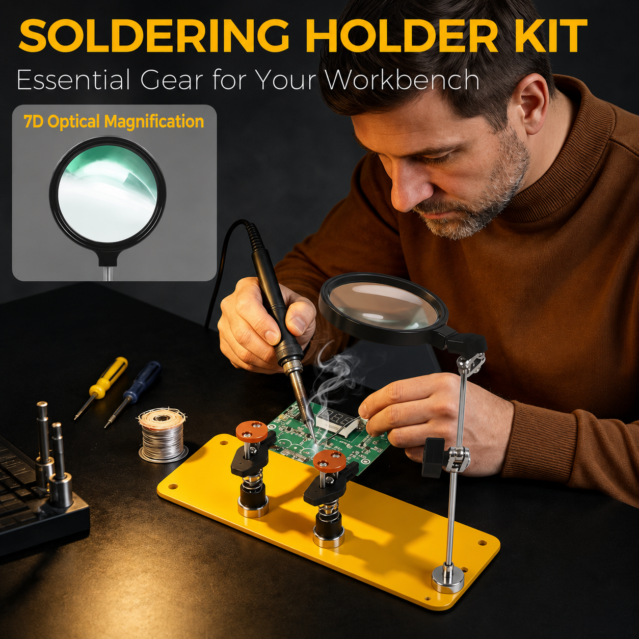 Magnifying Magnetic Third Hand