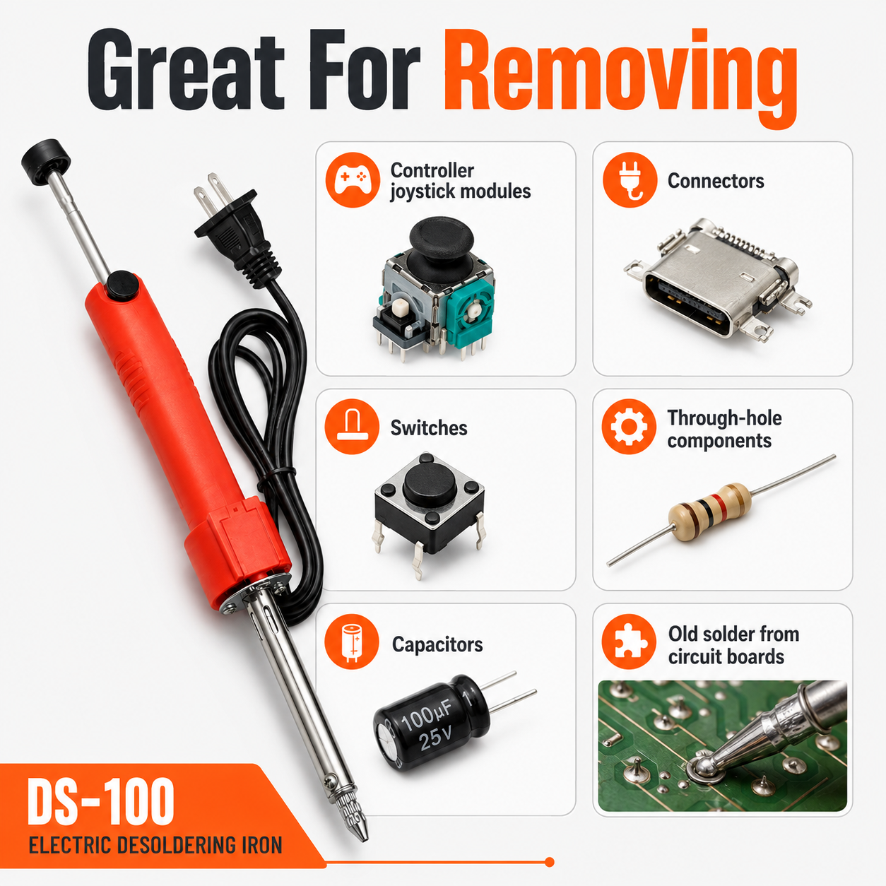 DS-100 Electric Desoldering Pump