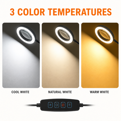 10X LED Clip-On Magnifying Glass