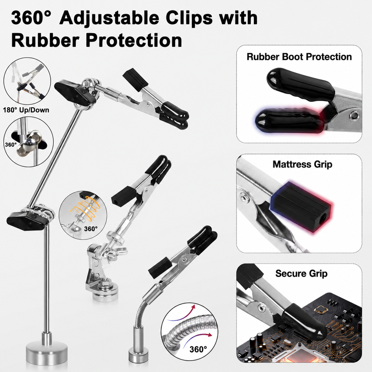 Pro Soldering Third Hand – 6 Flexible Arms