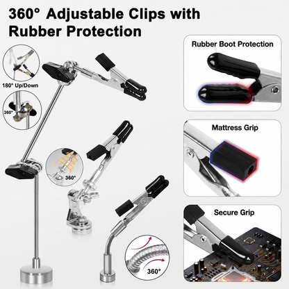 Pro Soldering Third Hand – 6 Flexible Arms