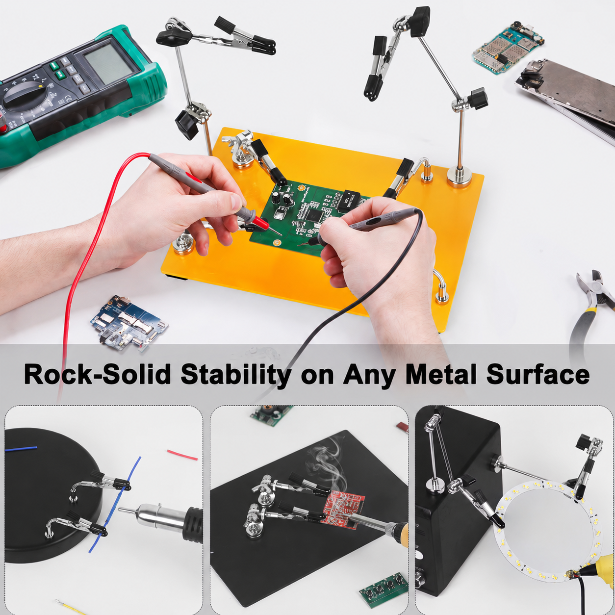 Pro Soldering Third Hand – 6 Flexible Arms