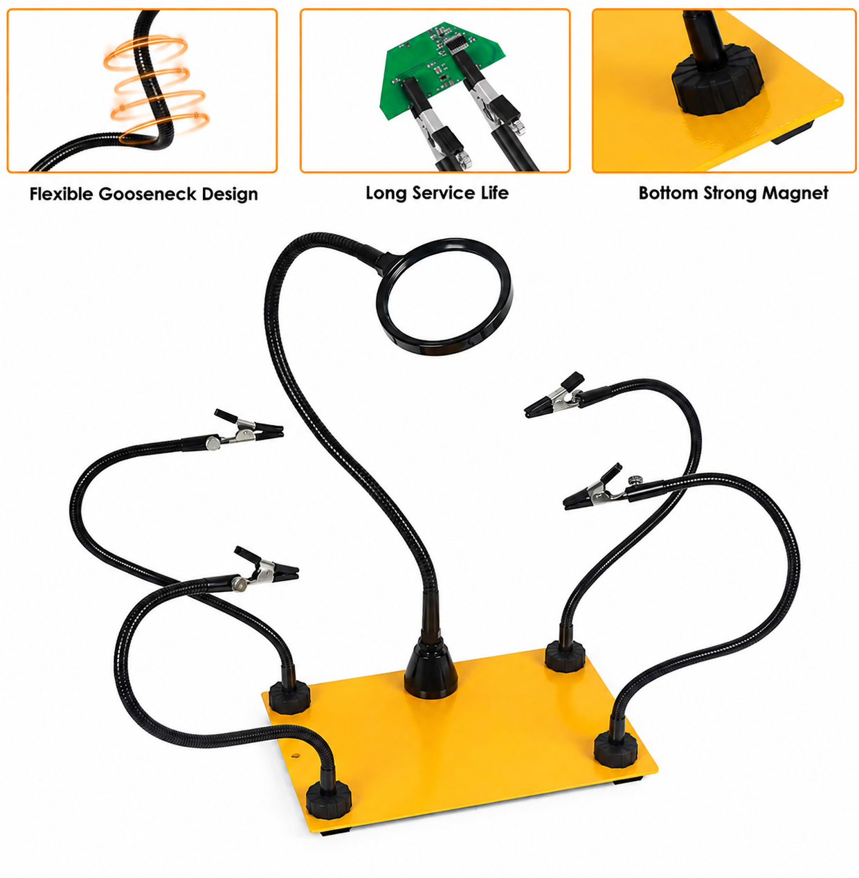 Ultimate Soldering Third Hand with Magnifier