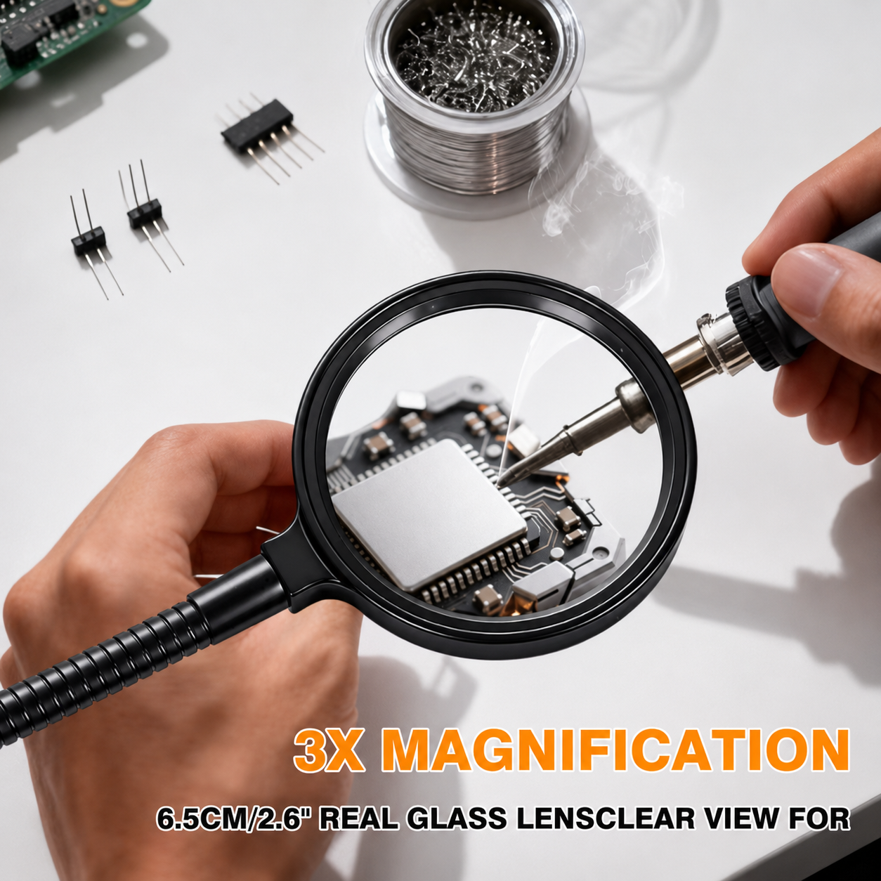 Ultimate Soldering Third Hand with Magnifier